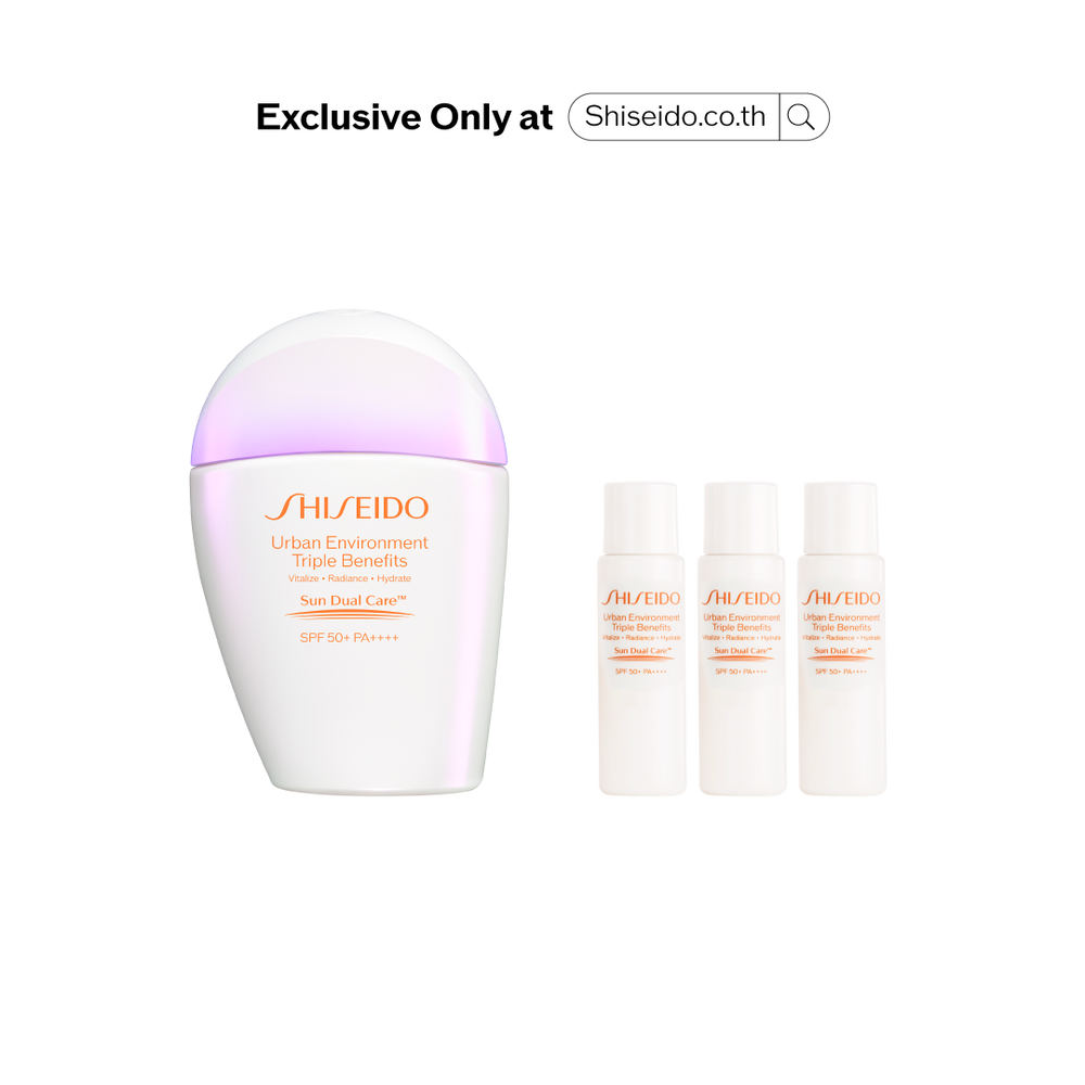 SHISEIDO URBAN ENVIRONMENT TRIPLE BRAUTY SUNCARE EMULSION SET, 